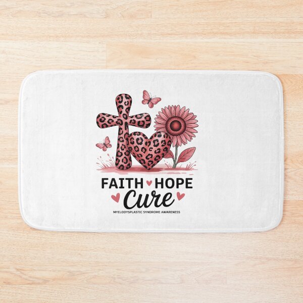 Item preview, Faith Hope Cure Sunflower Leopard Myelodysplastic Syndrome designed and sold by SIGORDESIGN.