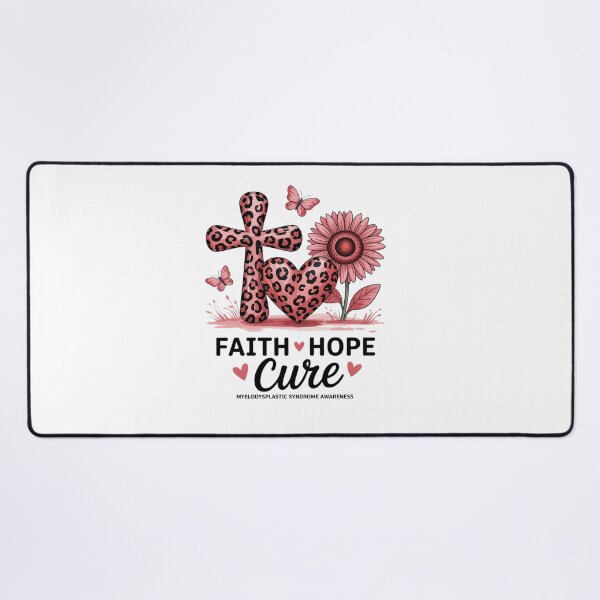 Item preview, Faith Hope Cure Sunflower Leopard Myelodysplastic Syndrome designed and sold by SIGORDESIGN.