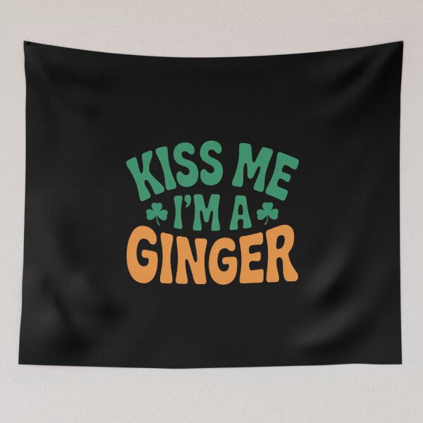 Item preview, Kiss Me Im A Ginger Green Lucky Clover St Patricks Day Charm designed and sold by FaithAbbott.