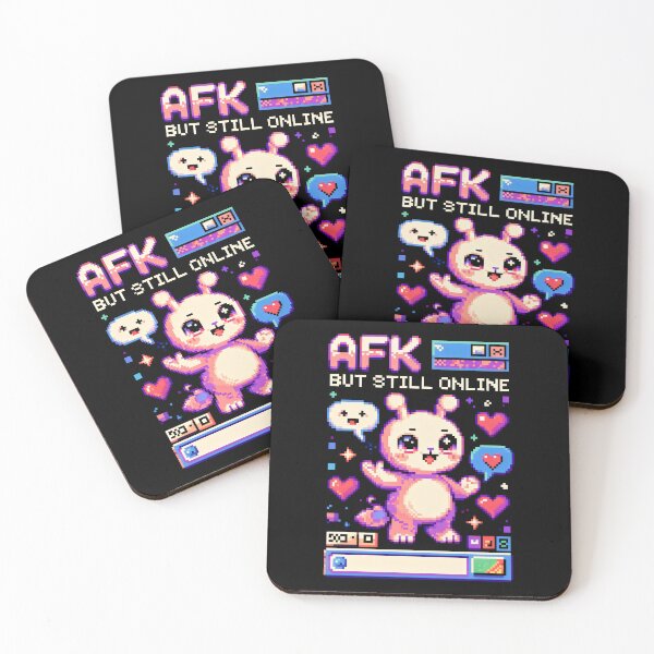 Item preview, AFK But Still Online Pixel Art Kawaii Gamer Bunny designed and sold by SplashTastic.