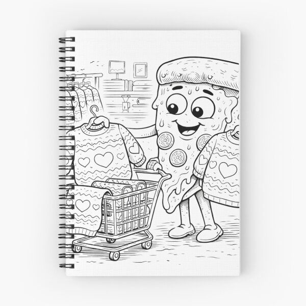 Item preview, Cute Melting Cookie Shopping for Sweaters – Funny Kawaii Doodle (Black & White) designed and sold by ComedyInkFactor.