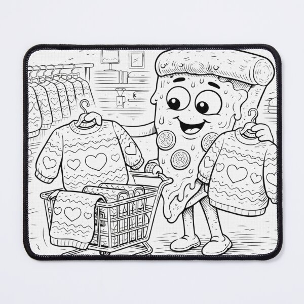Item preview, Cute Melting Cookie Shopping for Sweaters – Funny Kawaii Doodle (Black & White) designed and sold by ComedyInkFactor.
