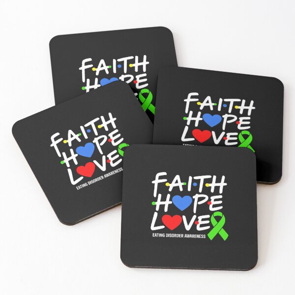 Item preview, Faith Hope Love Eating Disorder Awareness designed and sold by SIGORDESIGN.