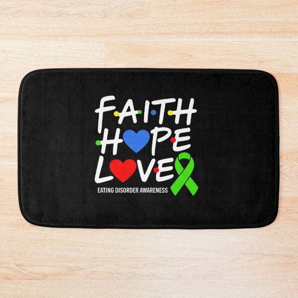 Item preview, Faith Hope Love Eating Disorder Awareness designed and sold by SIGORDESIGN.