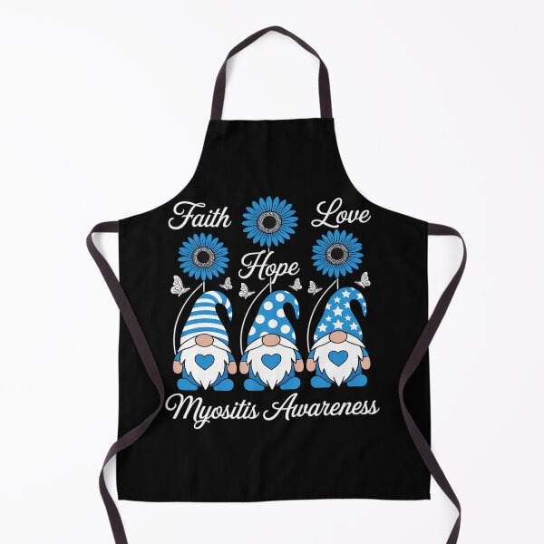 Item preview, Faith Hope Love Gnome Blue Ribbon Myositis Awareness Flower designed and sold by SIGORDESIGN.