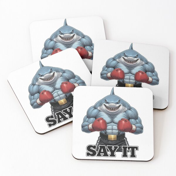 Item preview, Say It Shark T-Shirt – Boxing Shark Gym Motivation Graphic Tee designed and sold by Iunova.