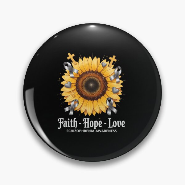 Item preview, Faith Hope Love Sunflower Schizophrenia Awareness designed and sold by SIGORDESIGN.