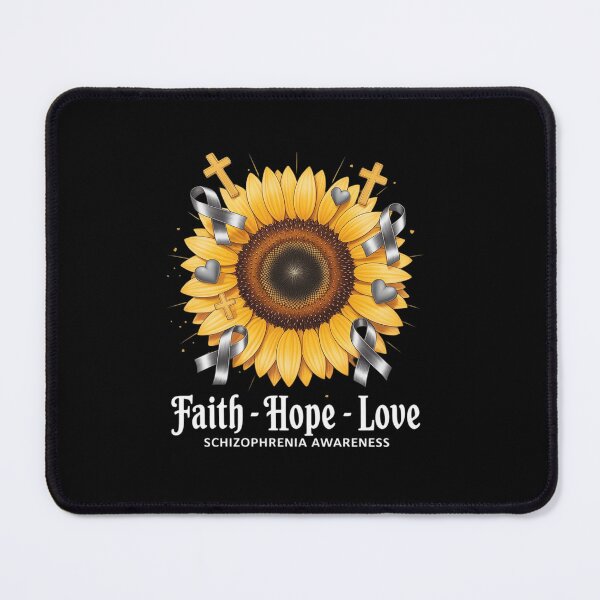 Item preview, Faith Hope Love Sunflower Schizophrenia Awareness designed and sold by SIGORDESIGN.
