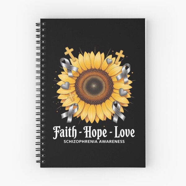 Item preview, Faith Hope Love Sunflower Schizophrenia Awareness designed and sold by SIGORDESIGN.