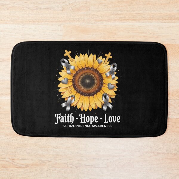 Item preview, Faith Hope Love Sunflower Schizophrenia Awareness designed and sold by SIGORDESIGN.