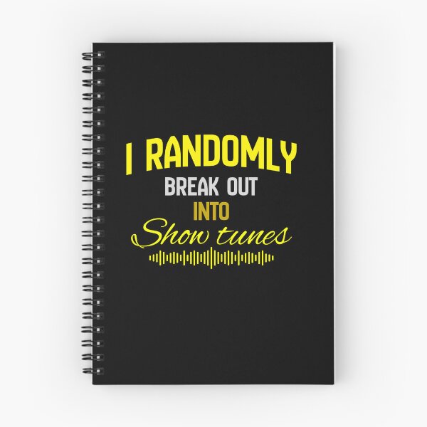 Item preview, "I randomly break out into show tunes" yellow designed and sold by Chris-graphics-art.