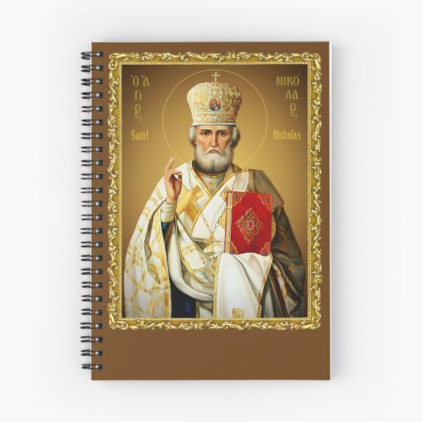 Item preview, Saint Nicholas the Wonderworker, Orthodox icon in a frame with an inscription in English designed and sold by orthodox-icon.
