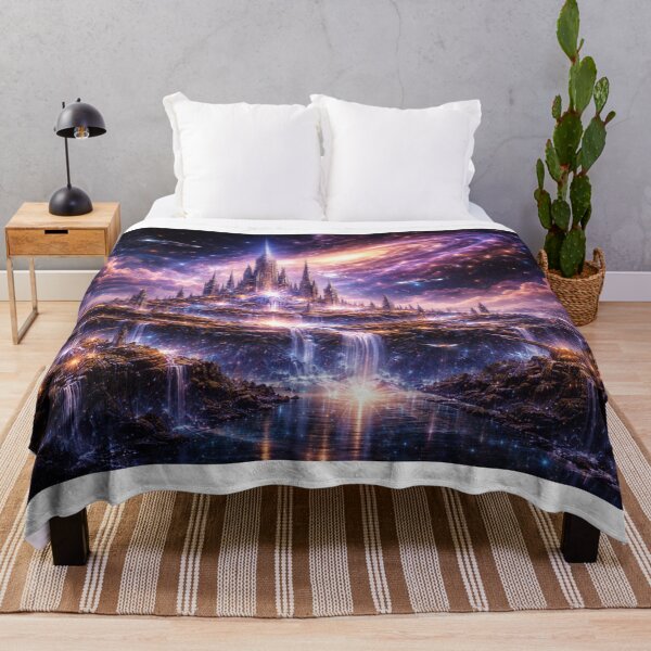 Item preview, Futuristic Galaxy City Wall Art – Sci-Fi Cosmic Metropolis Metal Print designed and sold by RevieusaR.