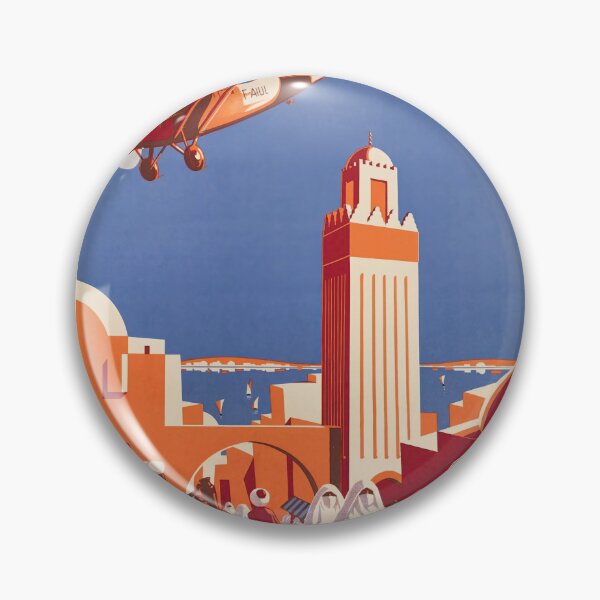 Item preview, Au Maroc Par Vintage Air Travel Moroccan Cityscape Poster : Aesthetic designed and sold by artofuniverse.
