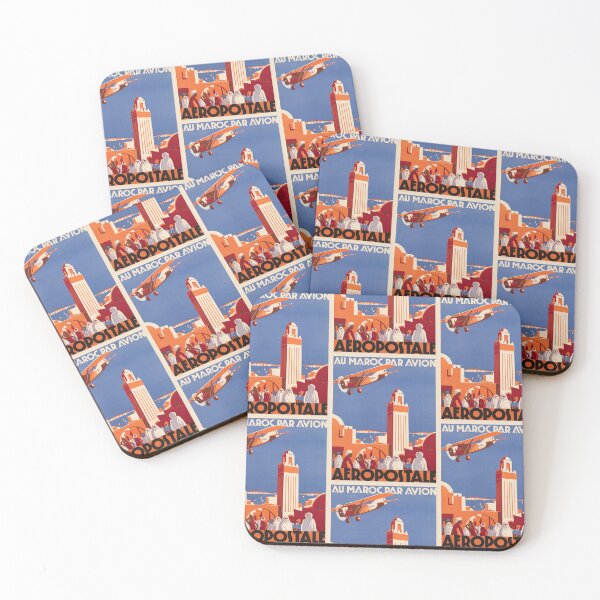 Item preview, Au Maroc Par Vintage Air Travel Moroccan Cityscape Poster : Aesthetic designed and sold by artofuniverse.