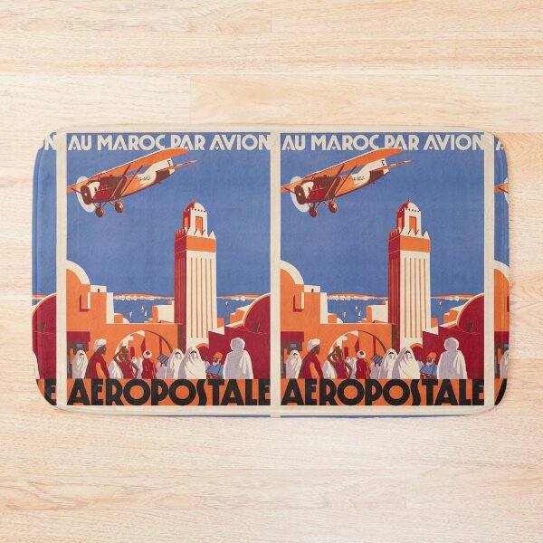 Item preview, Au Maroc Par Vintage Air Travel Moroccan Cityscape Poster : Aesthetic designed and sold by artofuniverse.