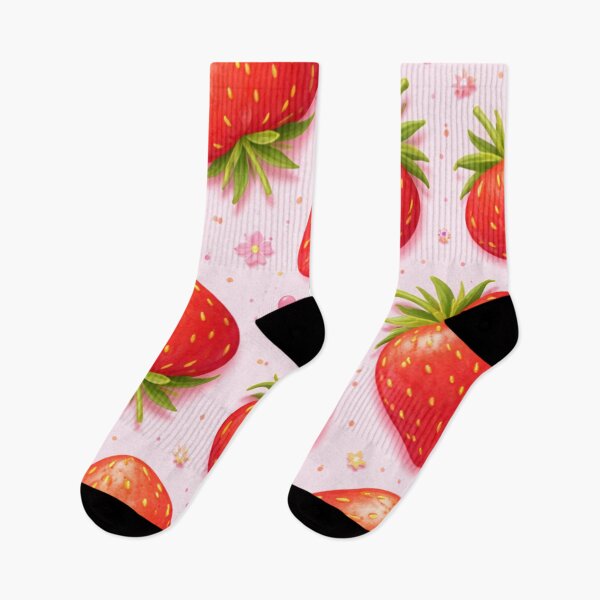 Item preview, Sweet & Juicy Strawberry Pattern – Cute Kawaii Fruit Illustration designed and sold by anandsiva2703.