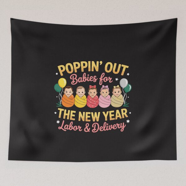 Item preview, Funny Labor and Delivery Nurse New Year Baby Humor Design designed and sold by kiralynstration.