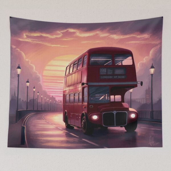 Item preview, London bus and Sunset designed and sold by Globalcitytees.