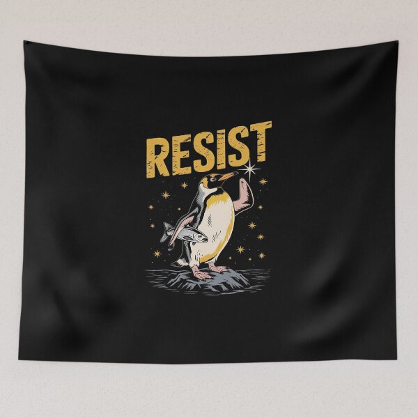 Item preview, Resist Penguins Against Tariff Activism  designed and sold by DigitaldeligArt.