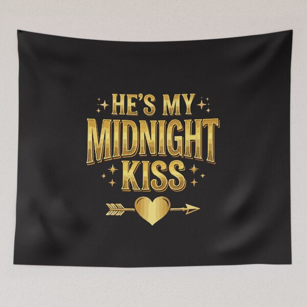 Item preview, He’s My Midnight Kiss New Year Matching Couples Design designed and sold by kiralynstration.