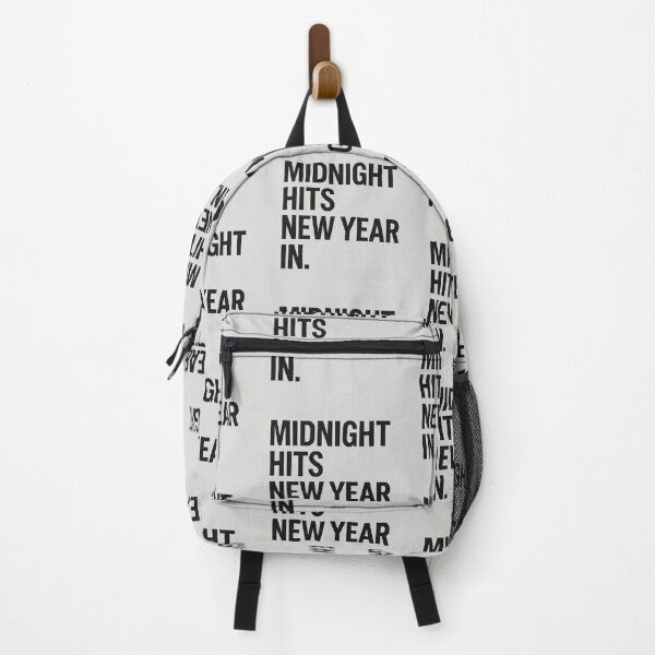 Item preview, Midnight Hits New Year In – Stacked Typography designed and sold by mbmstores.