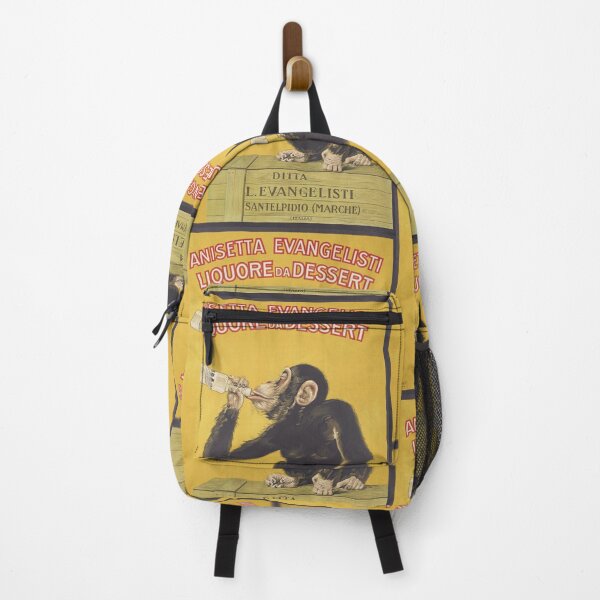 Item preview, Chimpanzee Drinking Bottle Vintage Ad Advertisement Poster : Retro Liquor Illustration designed and sold by artofuniverse.