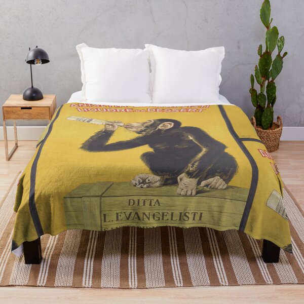 Item preview, Chimpanzee Drinking Bottle Vintage Ad Advertisement Poster : Retro Liquor Illustration designed and sold by artofuniverse.