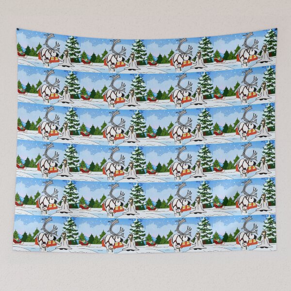 Item preview, Winter’s Grace with White Reindeer designed and sold by icedragonart77.