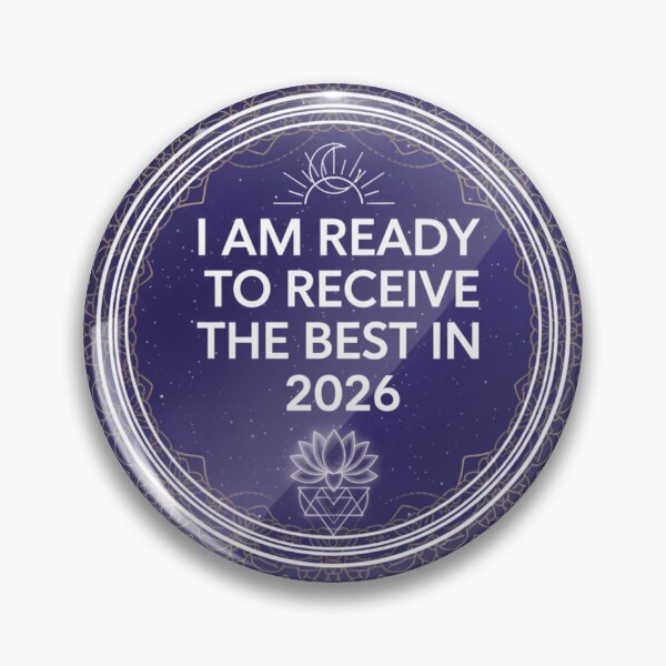 Item preview, I Am Ready To Receive The Best In 2026 - Minimalist Spiritual Manifestation Sticker designed and sold by crazymessygirl.