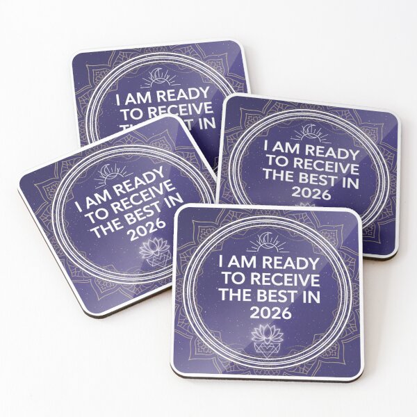 Item preview, I Am Ready To Receive The Best In 2026 - Minimalist Spiritual Manifestation Sticker designed and sold by crazymessygirl.