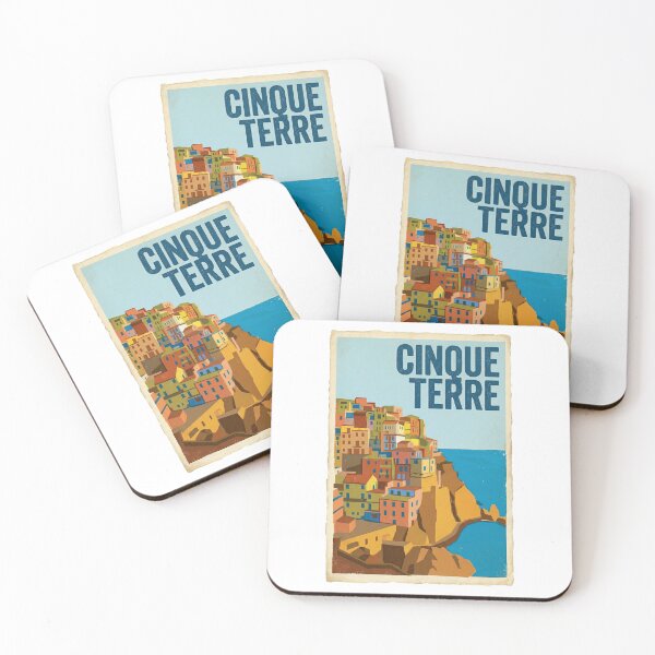 Item preview, Cinque Terre Poster – Colorful Italian Coast | Minimalist Vintage Travel Wall Art designed and sold by MiszungART.