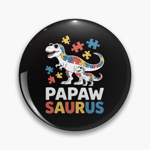 Item preview, Papaw Saurus Autism Awareness Autistic Dinosaur Family designed and sold by jewellmeyers.