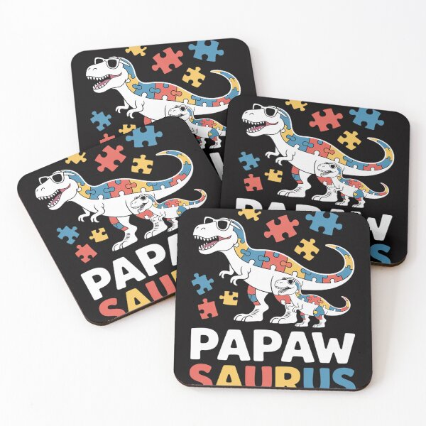 Item preview, Papaw Saurus Autism Awareness Autistic Dinosaur Family designed and sold by jewellmeyers.