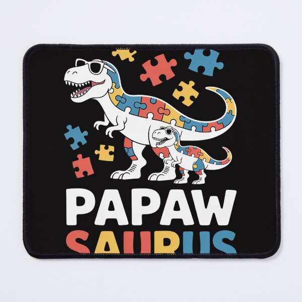 Item preview, Papaw Saurus Autism Awareness Autistic Dinosaur Family designed and sold by jewellmeyers.