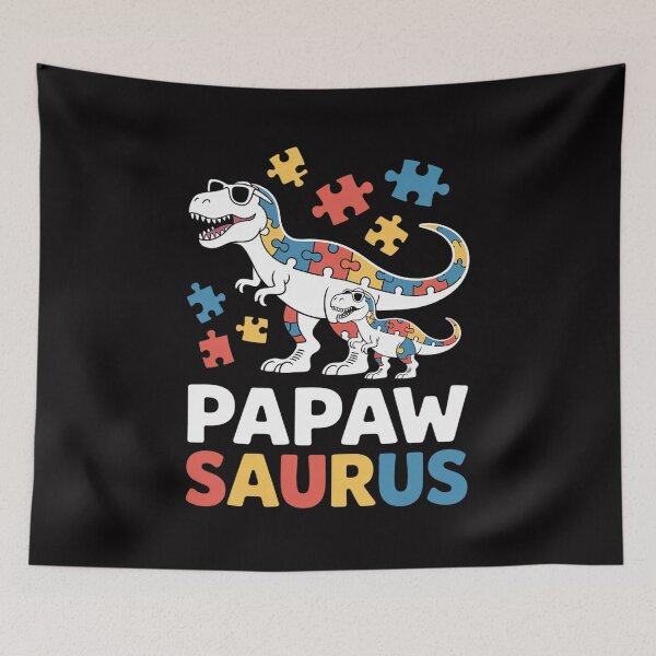 Item preview, Papaw Saurus Autism Awareness Autistic Dinosaur Family designed and sold by jewellmeyers.