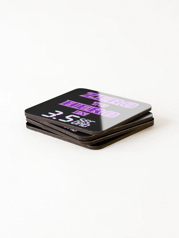 Thumbnail 4 of 5, Coasters (Set of 4), Fast 0-60 Cyberpunk Racing Design designed and sold by RAS-77.