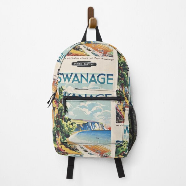Item preview, Swanage Coastal Seaside Town Cliffs And Beach Travel Poster : Railway Advertisement designed and sold by artofuniverse.