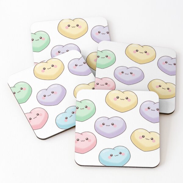 Item preview, Super Cute Kawaii Heart Candies – Smiling Pastel Valentine Candy Stickers designed and sold by Fandom Universe.