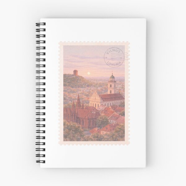 Item preview, Vilnius, Lithuania – Old Town Sunset Stamp designed and sold by Wanderstamp.