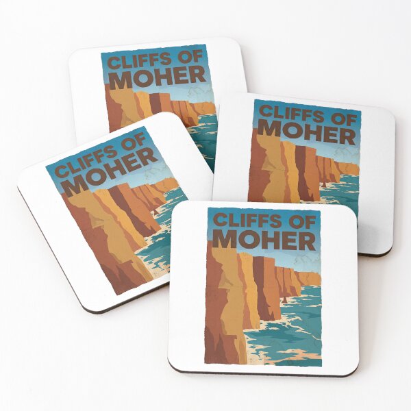 Item preview, Cliffs of Moher Poster – Irish Coastline | Minimalist Vintage Travel Art designed and sold by MiszungART.