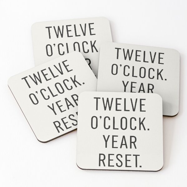 Item preview, Twelve O’Clock Year Reset – Minimal New Year Typography designed and sold by mbmstores.