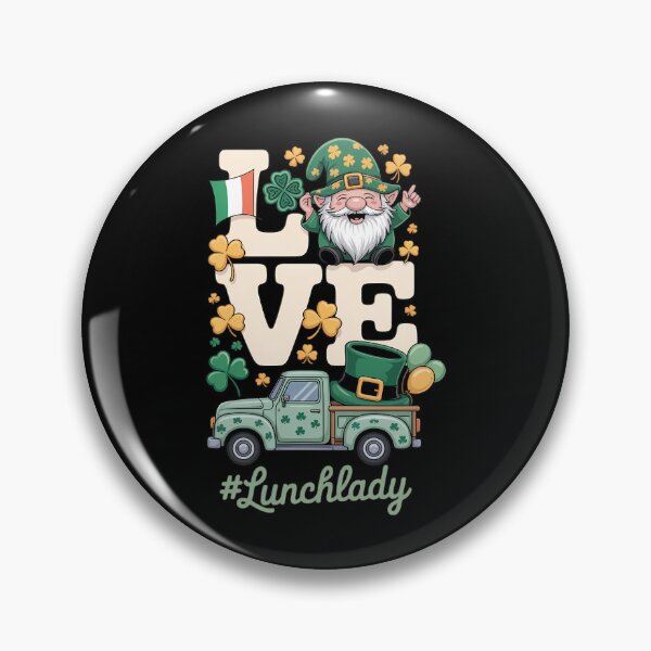 Item preview, Love Lunch Lady Gnome Shamrock Saint Patrick's Day designed and sold by FaithAbbott.