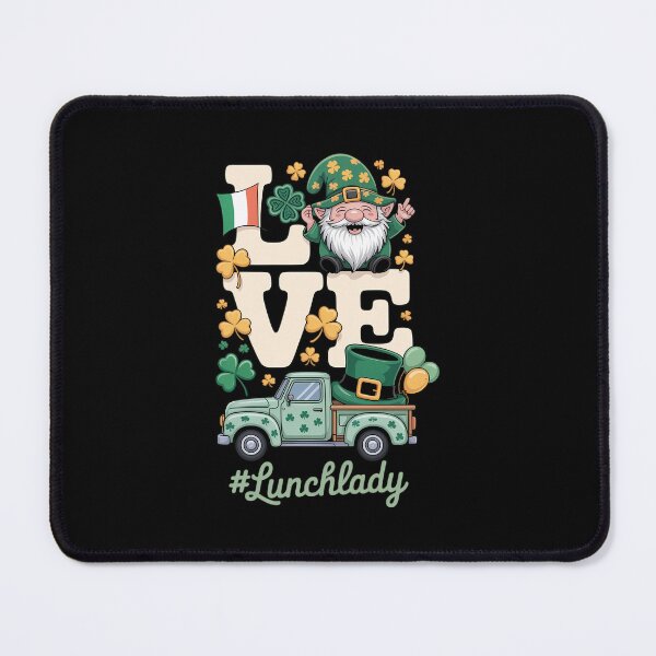 Item preview, Love Lunch Lady Gnome Shamrock Saint Patrick's Day designed and sold by FaithAbbott.