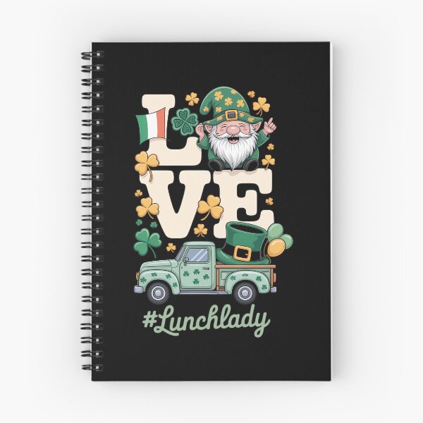 Item preview, Love Lunch Lady Gnome Shamrock Saint Patrick's Day designed and sold by FaithAbbott.