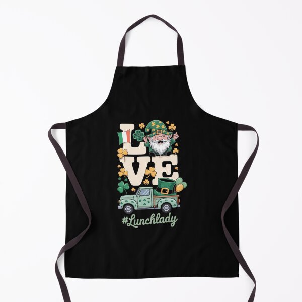Item preview, Love Lunch Lady Gnome Shamrock Saint Patrick's Day designed and sold by FaithAbbott.
