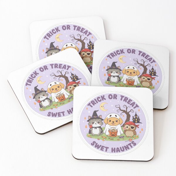 Item preview, Spooky & Sweet Halloween Cuties Badge | Kawaii Black Cat Ghost Pumpkin designed and sold by GeminiDaydreamer.