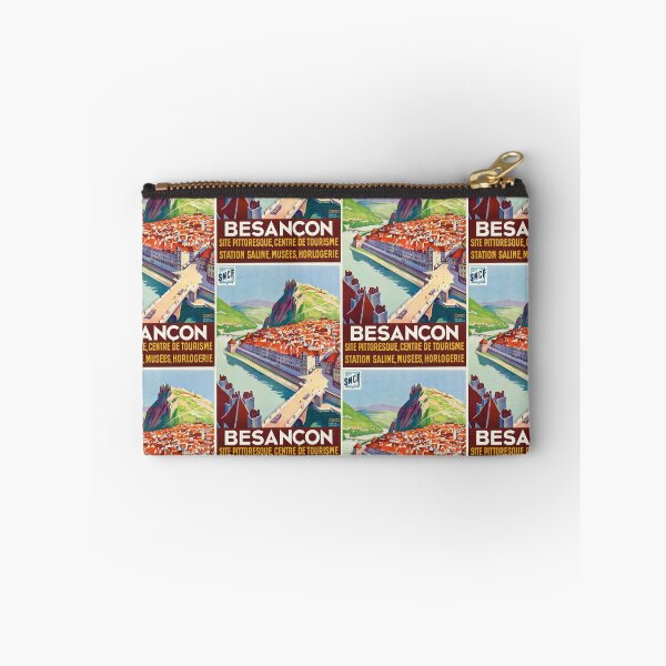 Item preview, Besançon Colorful Riverside Cityscape Hilltop Fortress Travel Poster : Vintage Advertisement designed and sold by artofuniverse.