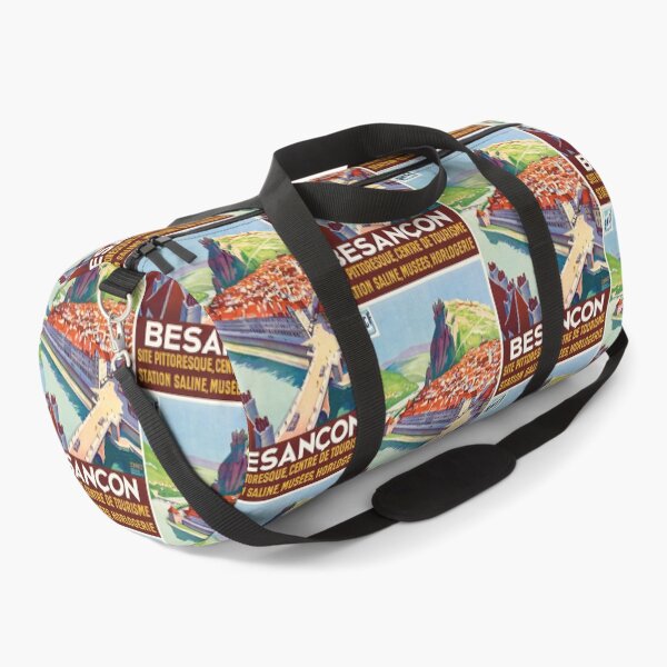 Item preview, Besançon Colorful Riverside Cityscape Hilltop Fortress Travel Poster : Vintage Advertisement designed and sold by artofuniverse.