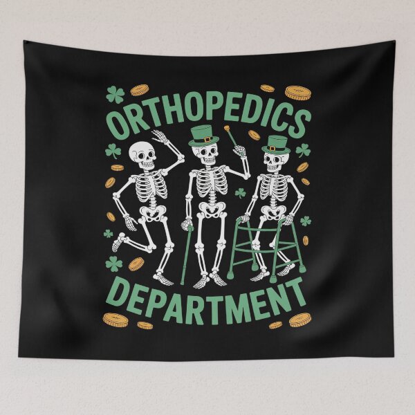 Item preview, Orthopedics Department Nurse St Patrick's Day Skeleton Ortho designed and sold by joedavila.